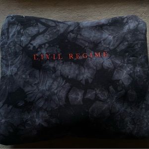 Civil Regime Fog design Hoodie with White Roses